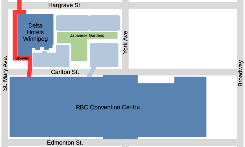 Delta Hotels Winnipeg and RBC Convention Centre Proximity Map